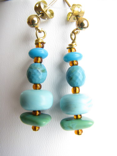 Earrings close-up